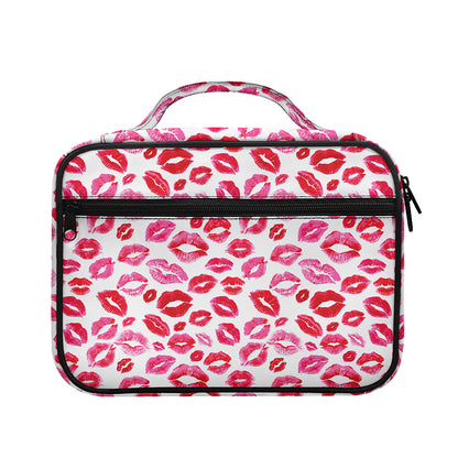 Red And Pink Lips Pattern Print Briefcase Bible Bag
