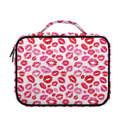 Red And Pink Lips Pattern Print Briefcase Bible Bag