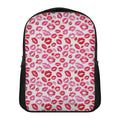 Red And Pink Lips Pattern Print Casual Backpack