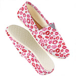 Red And Pink Lips Pattern Print Casual Shoes