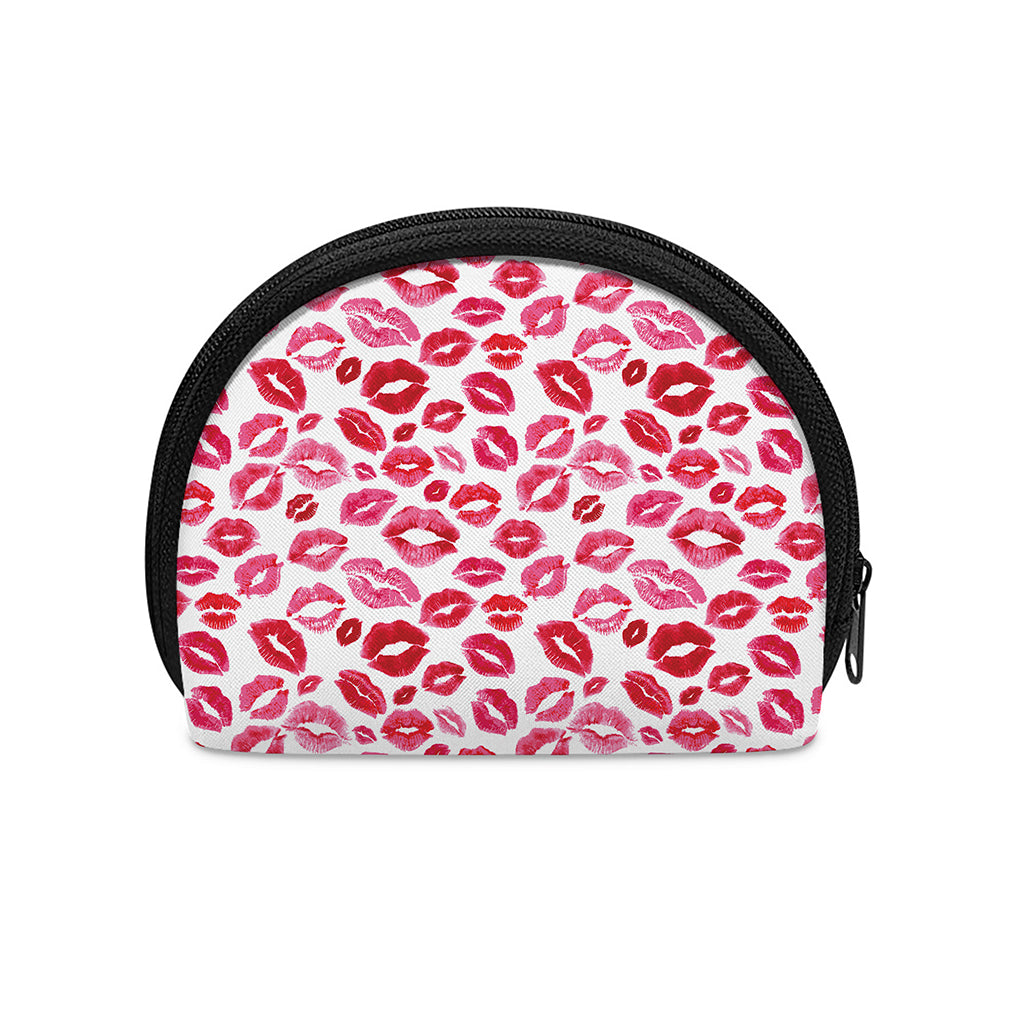 Red And Pink Lips Pattern Print Coin Purse