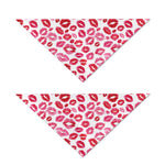 Red And Pink Lips Pattern Print Dog Bandana