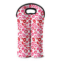 Red And Pink Lips Pattern Print Double Neoprene Wine Tote