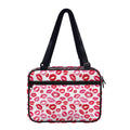 Red And Pink Lips Pattern Print Double Strap Bible Bag