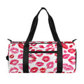 Red And Pink Lips Pattern Print Gym Bag