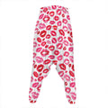 Red And Pink Lips Pattern Print Hammer Pants