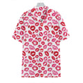 Red And Pink Lips Pattern Print Hawaiian Shirt