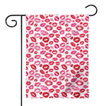 Red And Pink Lips Pattern Print House Flag