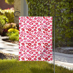 Red And Pink Lips Pattern Print House Flag