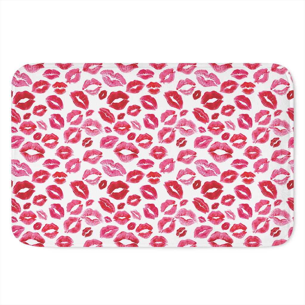 Red And Pink Lips Pattern Print Indoor Door Mat