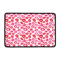 Red And Pink Lips Pattern Print Kitchen Mat