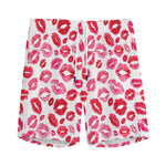 Red And Pink Lips Pattern Print Men's Sports Shorts