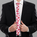 Red And Pink Lips Pattern Print Necktie