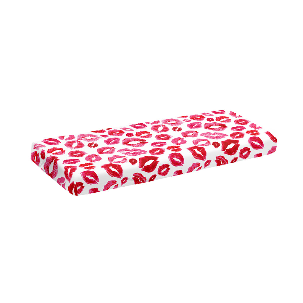 Red And Pink Lips Pattern Print Piano Keyboard Cover