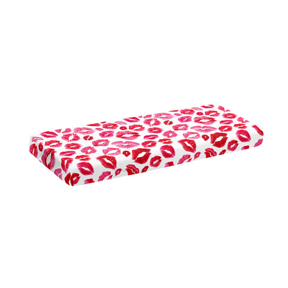 Red And Pink Lips Pattern Print Piano Keyboard Cover