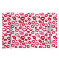 Red And Pink Lips Pattern Print Placemat
