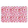 Red And Pink Lips Pattern Print Polyester Doormat