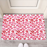 Red And Pink Lips Pattern Print Rubber Doormat