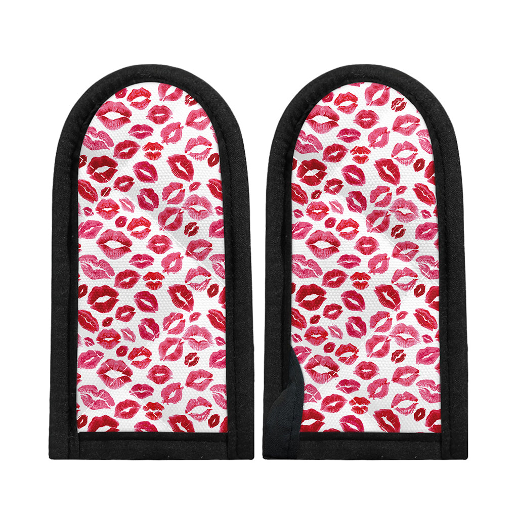 Red And Pink Lips Pattern Print Skillet Handle Cover