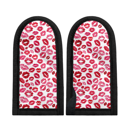 Red And Pink Lips Pattern Print Skillet Handle Cover