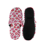 Red And Pink Lips Pattern Print Slippers