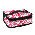 Red And Pink Lips Pattern Print Small Lunch Bag