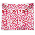 Red And Pink Lips Pattern Print Tapestry