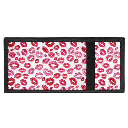 Red And Pink Lips Pattern Print Trifold Wallet