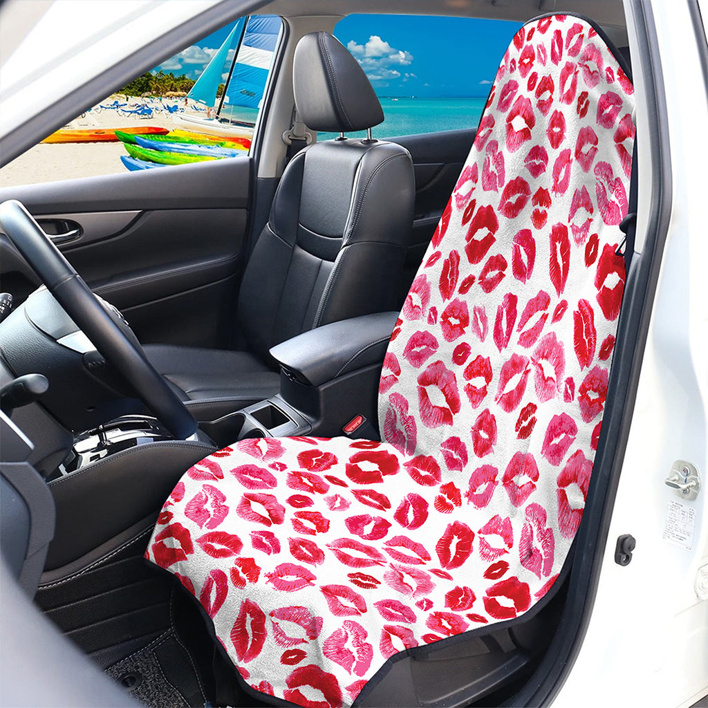Red And Pink Lips Pattern Print Waterproof Car Seat Cover
