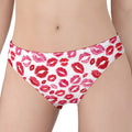 Red And Pink Lips Pattern Print Women's Panties