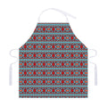 Red And Teal Southwestern Pattern Print Adjustable Apron