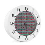 Red And Teal Southwestern Pattern Print Alarm Clock