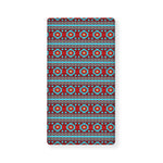 Red And Teal Southwestern Pattern Print Baby Crib Sheet
