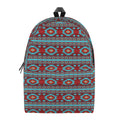 Red And Teal Southwestern Pattern Print School Backpack