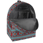 Red And Teal Southwestern Pattern Print Backpack