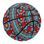 Red And Teal Southwestern Pattern Print Basketball