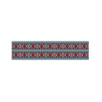 Red And Teal Southwestern Pattern Print Bed Runner