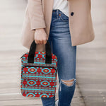 Red And Teal Southwestern Pattern Print Bible Tote Bag
