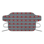 Red And Teal Southwestern Pattern Print Car Windshield Snow Cover