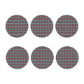 Red And Teal Southwestern Pattern Print Coaster Set