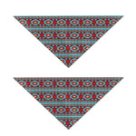 Red And Teal Southwestern Pattern Print Dog Bandana