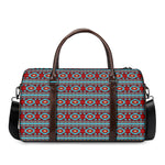 Red And Teal Southwestern Pattern Print Duffle Bag