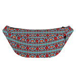 Red And Teal Southwestern Pattern Print Fanny Pack