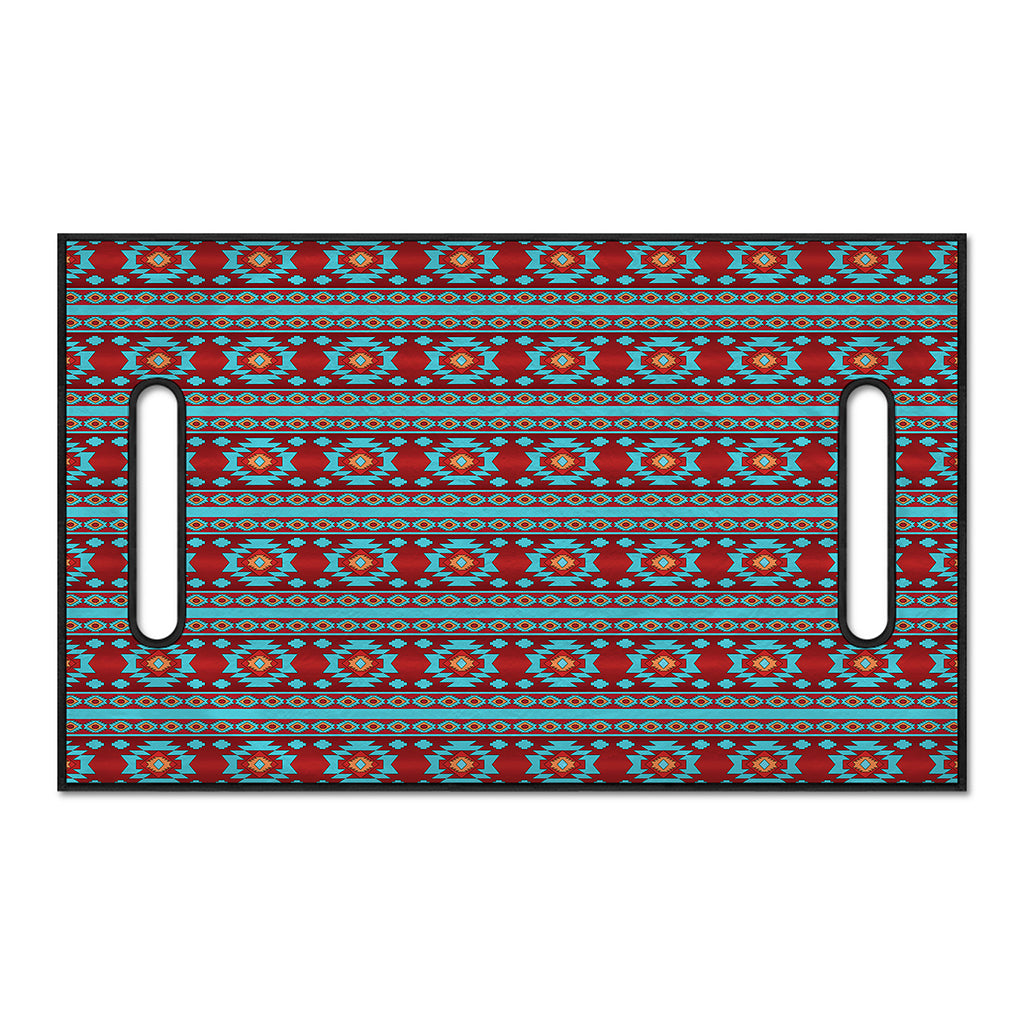 Red And Teal Southwestern Pattern Print Golf Cart Seat Cover