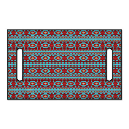 Red And Teal Southwestern Pattern Print Golf Cart Seat Cover