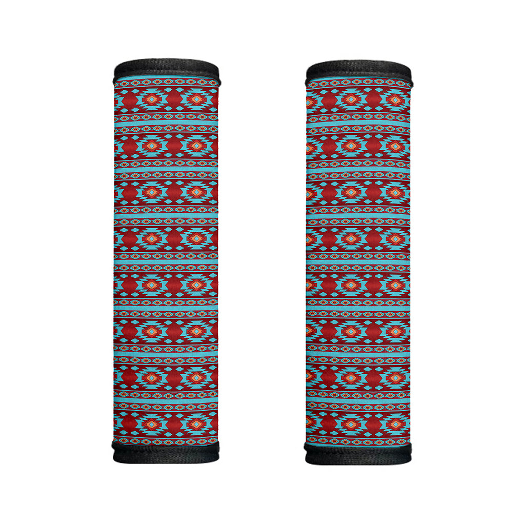 Red And Teal Southwestern Pattern Print Handle Covers