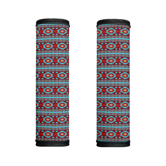 Red And Teal Southwestern Pattern Print Handle Covers
