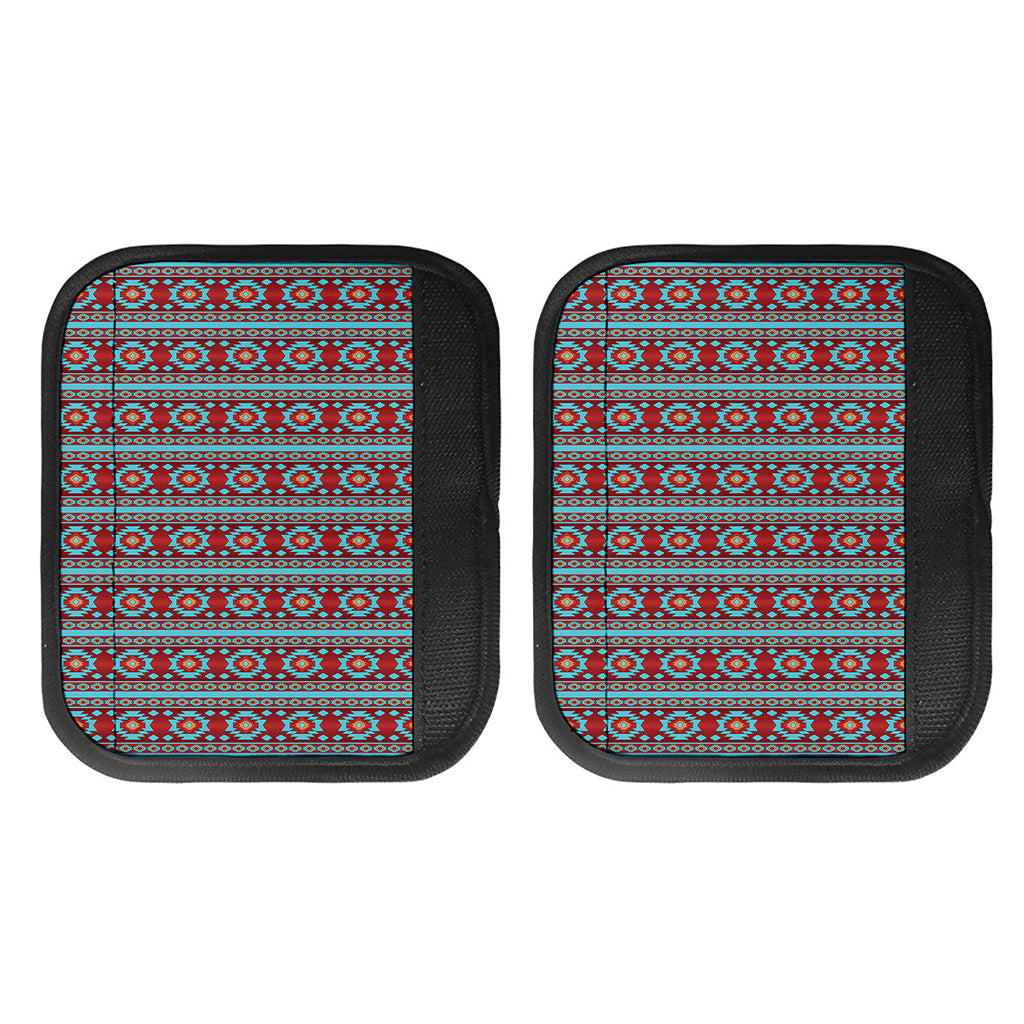 Red And Teal Southwestern Pattern Print Handle Covers