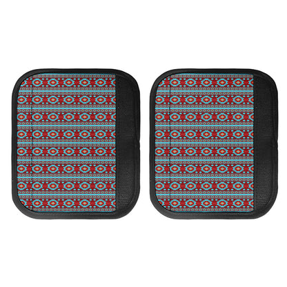 Red And Teal Southwestern Pattern Print Handle Covers