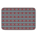 Red And Teal Southwestern Pattern Print Indoor Door Mat